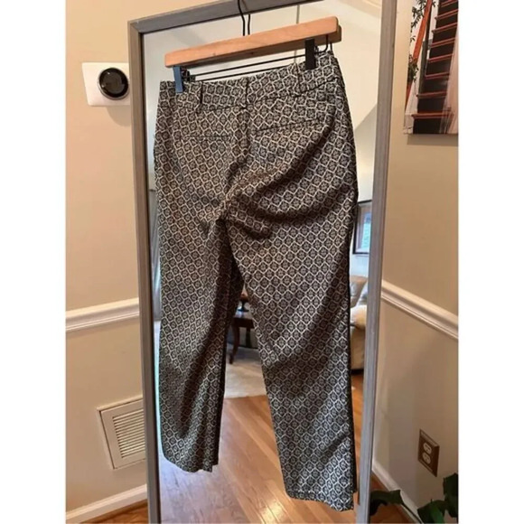 Ann Taylor Size Petite 2 Gold Foil Dress Trouser Pants - Picture 2 of 3
